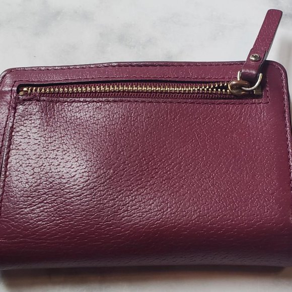 Vintage Purple Burgundy Kate Spade New York Bifold Compact Wallet - Picture 10 of 14